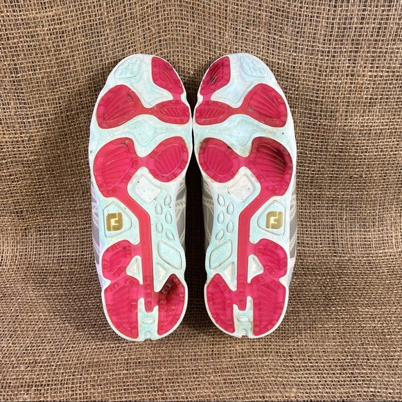 FootJoy Golf Shoes Sport  Spikeless Pink White  Size 9.5M - Picture 11 of 11